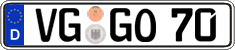 German license plate, Regular plates