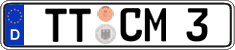 German license plate, Regular plates