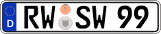 German license plate, Regular plates