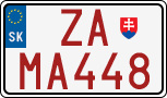 License plate of Slovakia, Dealer
