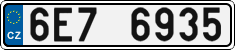 License plate of the Czech Republic, Cars (2001)