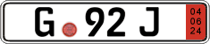 German license plate, Export transit plates