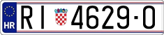 License plate of Croatia, Regular plates