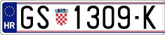 License plate of Croatia, Regular plates