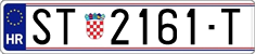 License plate of Croatia, Regular plates