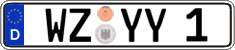 German license plate, Regular plates