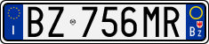 License plate of Italy, Cars (1994 year series)