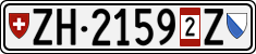 License plate of Switzerland, Vehicles w/o paid duty (with 