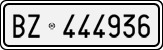License plate of Italy, Cars (1927 year series)