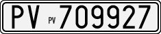 License plate of Italy, Cars (1927 year series)