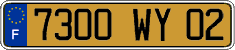 French license plate, FNI