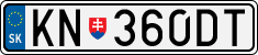 License plate of Slovakia, Cars