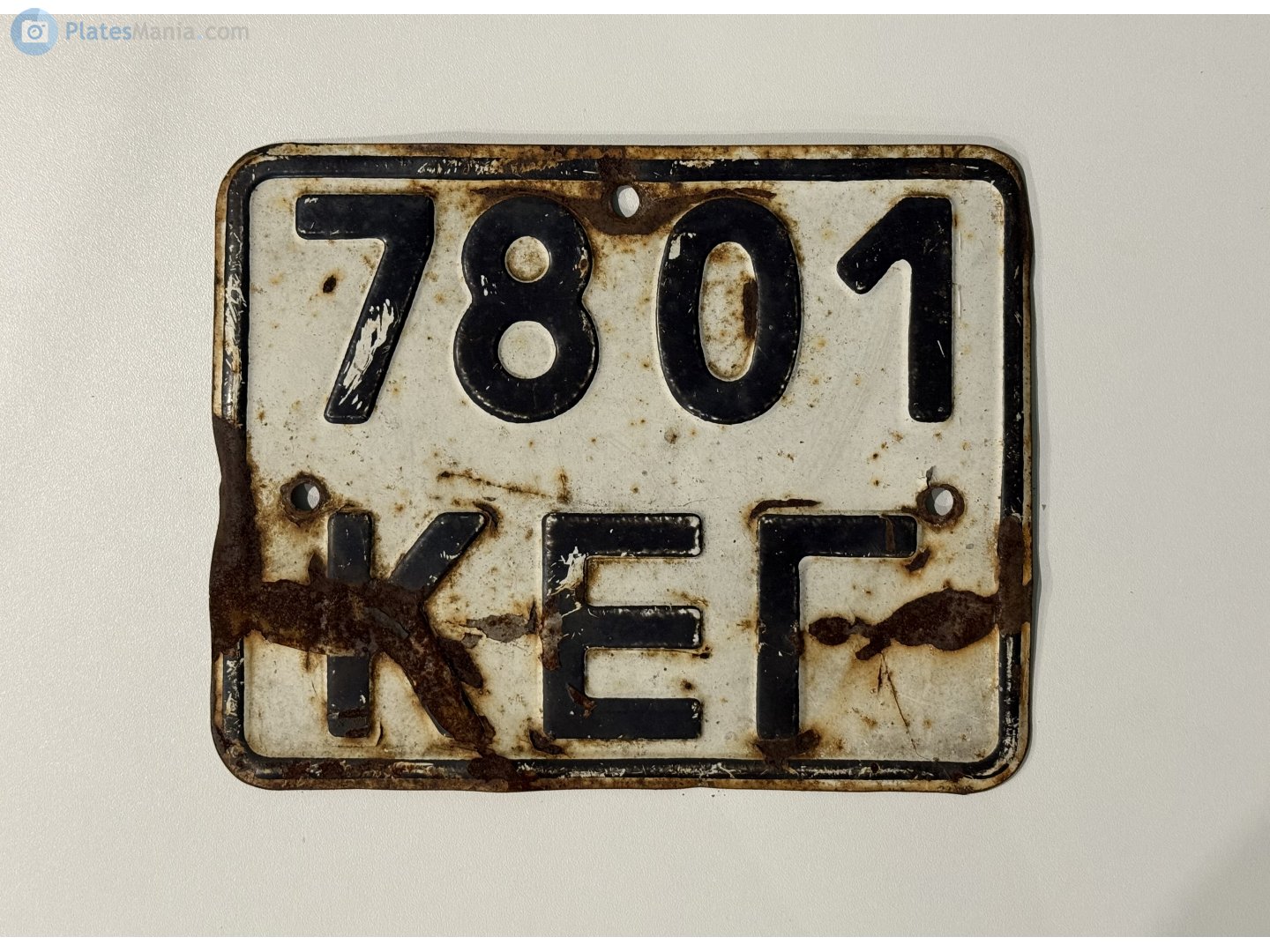 7801 КЕГ, License plate without vehicle 