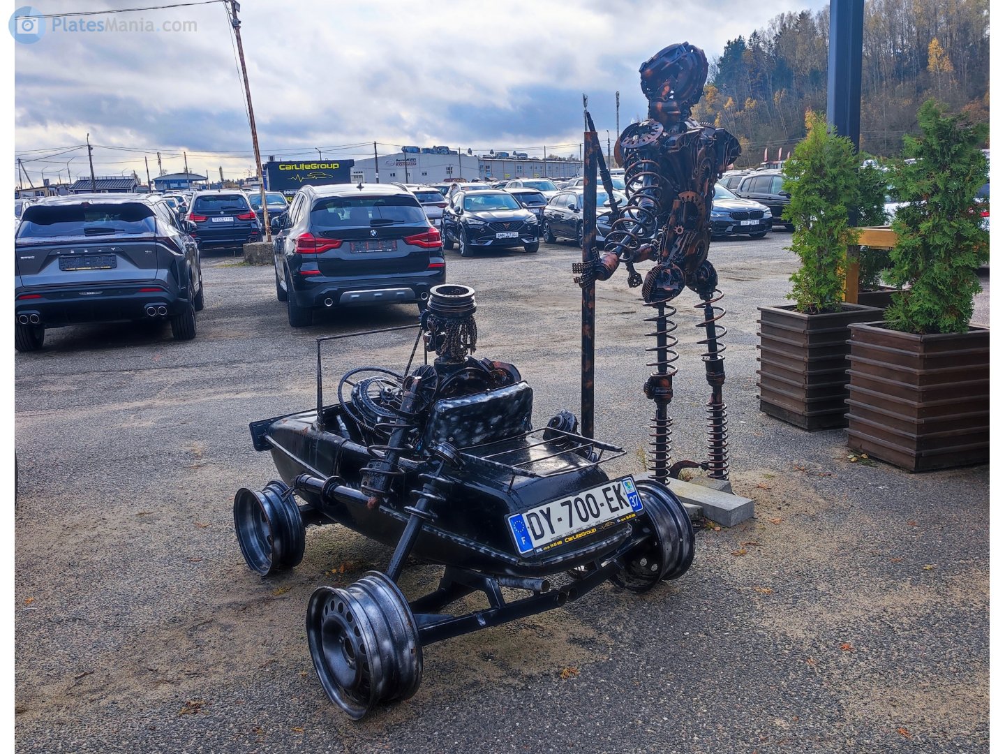 DY-700-EK, License plate without vehicle 