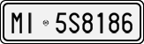 License plate of Italy, Cars (1927 year series)