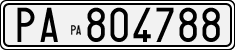 License plate of Italy, Cars (1927 year series)