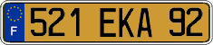 French license plate, FNI