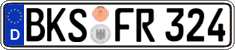 German license plate, Regular plates