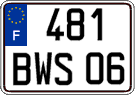 French license plate, FNI