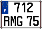 French license plate, FNI