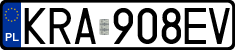 License plates of Poland, Regular car plates