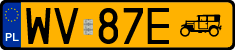 License plates of Poland, Oldtimers