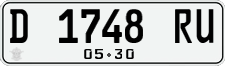 License plate of Indonesia, Regular plates