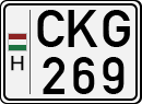 license plates of Hungary, Cars (1990)