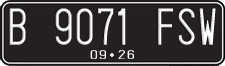 License plate of Indonesia, Regular plates