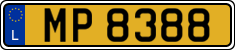 License plate of Luxembourg, 2003 year system