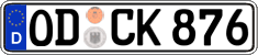 German license plate, Regular plates