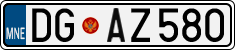 License plate of Montenegro, Cars