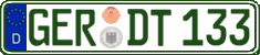German license plate, Regular plates
