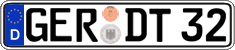 German license plate, Regular plates