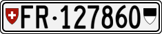 License plate of Switzerland, Cars