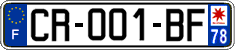 French license plate, SIV (ordinary)