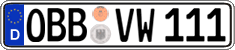 German license plate, Regular plates