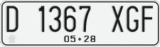 License plate of Indonesia, Regular plates