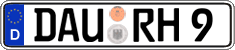 German license plate, Regular plates