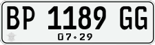 License plate of Indonesia, Regular plates