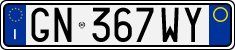 License plate of Italy, Cars (1994 year series)