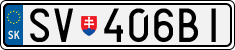 License plate of Slovakia, Cars