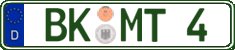 German license plate, Regular plates