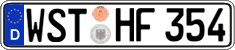 German license plate, Regular plates