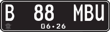 License plate of Indonesia, Regular plates