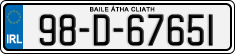 License plate of Ireland, Regular plates