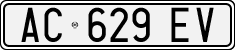 License plate of Italy, Cars (1994 year series)