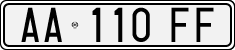 License plate of Italy, Cars (1994 year series)