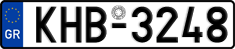 License plate of Greece, Cars