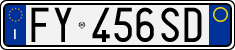 License plate of Italy, Cars (1994 year series)